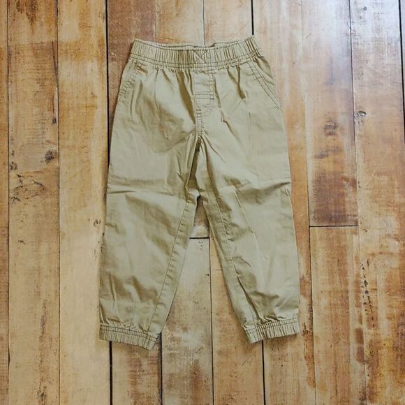 Carters Pants 3T Tan Joggers Elastic Waist Cotton Spring Easter - Picture 1 of 4